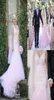 Nowa romantyczna syrenka jasnoróżowe sukienki ślubne z koralikami z koronkowymi tiulami ręcznie robione aplikacje rękawy ślubne sukienki ślubne niestandardowe 7701845