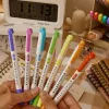 5 couleurs à tête de surligneur à tête de plateau surligneur ensembles de dessins fluorescents Highlighters stylos art japonais mignon de papeterie pastel