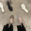 2024 Kadın Sandalet Strappy Açık Toe Küba Topuk Ayak Bileği Strap Toka Roman Sandal Ayakkabıları 240328