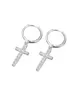 Boucles d'oreilles croisées pour hommes 925 Serling Silver haut de gamme Pippy et beau boucles d'oreilles féminines américaines uniques américaines