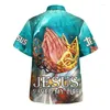 Men's Casual Shirts Jesus Love Me God Loves The World Hawaiian Mens Womens Fashion Cool Beach Summer Floral Shirt Tops Clothes