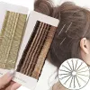 24pcs/set kıvırcık dalgalı tutamaklar saç modeli saç klips kadınlar bobby pins metal barrettes düğün saç şekillendirme düz renk saç tokası