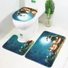 Mattes de bain Zeegle Halloween Mat 3pcs / Set Bathroom Carpet Foot Anti-Slip pour les tapis de toilette Plancher absorbant