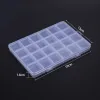 1PC Boîte d'organisateurs en plastique transparent multifonctionnel avec grilles Containc Craft Storage pour perles Organisateur art bijoux de bricolage