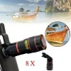 Universal 8x 20X Toy Telescope Lens Zoom Cell Phone Lens External Mobile Phone Clip Camera Photo Mini for iPhone Samsung Andriod