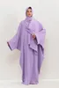 Ethnic Clothing Two Pieces Muslim Abaya Women Jilbab Islamic With Hijab Dubai Saudi Robe Turkish Modesty Prayer Dresses Loose Kaftans