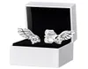 925 Sterling Silver Angel Wing Studki Oryginalne zestaw dla kobiet CZ Diamond Party Biżuteria Kolczyka SET2253218