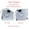 Pads Новый оригинальный ноутбук 9,5 мм ЦП Охлаждающий вентилятор GPU для Clevo Mechanic T58V/B 911 -й Shenzhou Ares Z7 MCT5/7 NA NH50RA Z6CT5NA Z7CU5