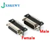 5PCS 흑인 남성/여성 DB15 DB15 D-SUB 직각 이중 행 핀 PCB 마운트 VGA 포트 커넥터 소켓 스크류 너트