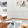 77/115/230mm Självhäftande 3D -väggtrimlinje Kjolkjol Border Waterproof Baseboard Wallpaper klistermärke för vardagsrumsheminredning