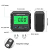 Digital Level Gauge Mini Finder Level Box Base&Backlit LCD Bevel Gauge Inclinometer for Carpentry