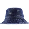 Beretten Kwaliteit Tassel gewassen denim Hoge emmer hoeden mode voor vrouwen brede rand Panama Cap Girl Outdoor Beach Fisherman's Hat