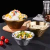 Skålar koreanska rostfritt stål ramen nudel skål bordsartplattor för salladfrukt snabba köksredskap