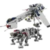 New Moc Display Republic Dropship mit AT-OT Walker Set 1808 PCs Bausteine Ziegelspielzeug für Kinder Geburtstagsgeschenke 10195