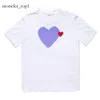 CDG Mens T-shirt Commes Designer T-Shirts Love Heart Red Collecture Femmes Quanlity Lovers Shirts Broiderie à manches courtes Tee Streetwear Streetwear Tide Fashion Sweat 6667