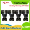 0 Duty 8pcs TI Toz Soğuk Kıvılcım Makinesi 600W Flycase Machine DMX Uzak Kıvılcım Makine Düğün DJ Soğuk Havai Fişek