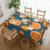 Table de table en tissu oranges tranches