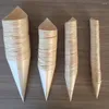 Copas descartáveis canudos 25 PCs Confette Dining Decor Decor Decor Cream Cream Cone Supplies de festa de madeira