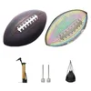 Taille 369 Rugby Ball Réflexion Lumineux Traine fluorescente Pu Leather American Standard pour Match 240402
