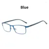 Gafas de sol Glasias Men Classic Blue Light Bloqueo de anteojos Marco de metal óptico Eyewear -1.0 -1.5 -2.0 -2.5 a -6.0