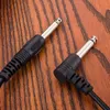 3 5M/ 10 Feet Instrument Guitar Audio Cable 1/4-Inch 6.35mm Straight To Right Angle Plug Black ABS Jacket with 3 Adapters1. for Instrument Guitar Cable