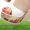 Femmes de mode d'été pêche à la bouche sandale femelle bohème muffin colline talon chaussures hautes plate-forme féminine femme sandales 2025166