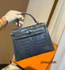 Designer Handbag Crocodile Leather 7A Quality Women 25cm real womenY6TLCH3W