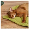 Cat lits meubles de chats tapis de lit de chat doux en forme de feuille en forme de feuille de coton doux chiot chat chien de lit de lit de lit de somme