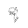 Cluster Rings Butterflies éblouissantes Authentiques 925 Sterling-Silver-Jewelry avec Clar CZ