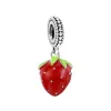 Original European Charm Fruit Pendant, Apple, Pineapple, Girl, Wine Glass, Suitable for Pandora Bracelet DIY Women's Jewelry