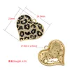 Zhukou Gold Farbe Leopard Emaille Herz Anhänger für Frauen handgefertigt Ohrringe Schmuckzubehör versorgt Großhandel VD1100