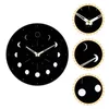 Horloges murales Luminous Clock Moon Living Room Decor Dining Large Glass Opperated Office Kitchen