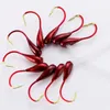 10pcs Fishing Barbed Crochet rouge Ver Renversé la tête à la tête Live Lure Bait Carpe Chooks de poisson