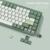 Acessórios 143 key verde de baixo perfil PBT CAPS TAPA DUPLA TAPA PERSONALMENTE CAPS PARA GATERON CHERRY MX SWITCHES TECHADOR MECÂNICO DE GAMER