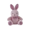 30cm Cartoon Simulation mignonne Bow lapin en peluche poupée jouet enfants sommeil apaisant les jouets décorations de chambre cadeaux d'anniversaire 240401