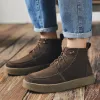 Boots New Men's Hightop Boots Spring Autumn Autumn Mostial Shoes Male Male Soft Oxford Shoes for Men Hommes Bottes