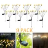 8 Pack Solar Firefly Lights 10LED Solar Garden Light