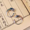 Кластерные кольца 925 Тайский серебряный классический этнический стиль для женщин Оригинальный дизайн мужчина и дракон -феникс