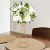 VASI Openwork Metal Vase Fiorino vintage Fiori di vetro trasparente Porta delicata Display Hollow Stand