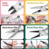 Metal Jewelry Making Pliers Cutter Chain Round Bent Nose Beading Making Tools Kit For DIY Jewelry Crafting and Jewelry Repair