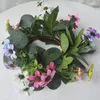 Dekoratif çiçekler 25cm mum rngs çelenkler çiçek simülasyonu okaliptüs yapay dekorasyonlar ev festivali düğün ev masa üstü