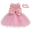 Baby Christmas Costume Christening Princess Dress For Girls Wedding Kids Infant 1st Birthday Party born Clothes 240329