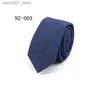 Neck Ties Fashion mens solid color cowboy tie casual Korean narrow 6cm cotton tieQ