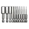 50mm Multifunctional Alloy Steel Screwdriver set 1.6-6.0mm Flat Head Slotted Tip Magnetic Slotted Screwdrivers Bits