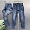 Jeans masculin Designer Quality European Beauty Head imprimé de saison lavé saisonnière lavé de saison de saison de saison de saison saisonnière Pantalon 9qre H77F