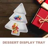 Plates 2 Pcs Christmas Tree Snack Plate Divided Basket Party Dessert Storage Holder Container Dried Fruit Box Candy Dish