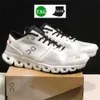 Chaussures Designer pour chaussures de course 0n nuage hommes femmes blanc noir blanc poussière kentucky université blanc noir cuir luxueux velours en daim