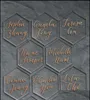 Gratulationskort 20st Clear Acrylic Hexagon Blank Place Laser Cut Sheet Plain Tiles Wedding Decoration For Table Numbers Gästnamn3228951