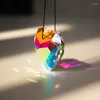 Figurines décoratives 45 mm Crystal Crystal Feng Shui Lamp Ball Heart Prisms Pendant Suncatcher Chandelier Rainbow Mark Party Home DIY