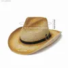 ワイドブリムハットバケツハットジェムビー2021男性向けの新しいファッションサマーハットストローサンハットクラシックユニセックスカウボーイハット通気性スタイリッシュな夏の帽子Y240409
